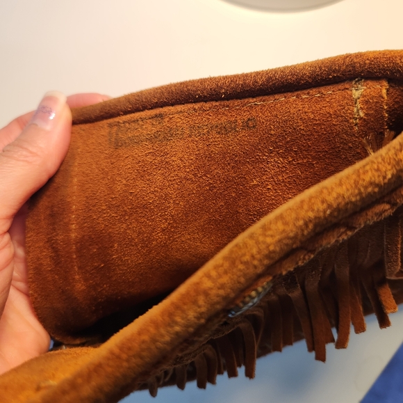 Minnetonka Moccasins 292 - Women's High Top Fringe Boot - Dusty Brown Suede - Picture 12 of 15